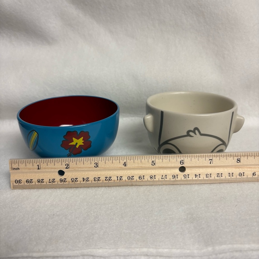 STITCH Sunart Bowl & Tea Cup Set Blue Disney Japan - Picture 3 of 13
